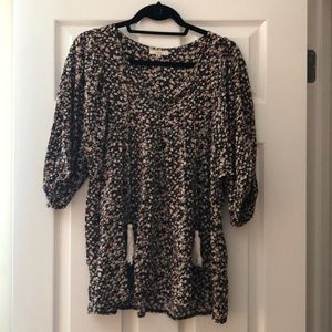 Floral Peasant Top